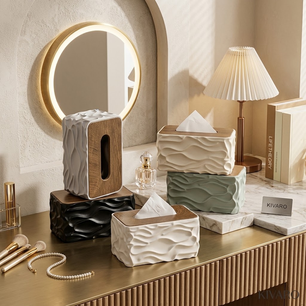Wave Pattern Tissue Box