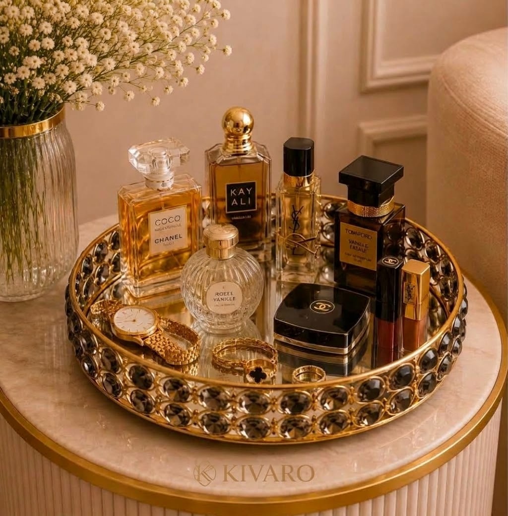Kivaro Maison Glass Metal Tray