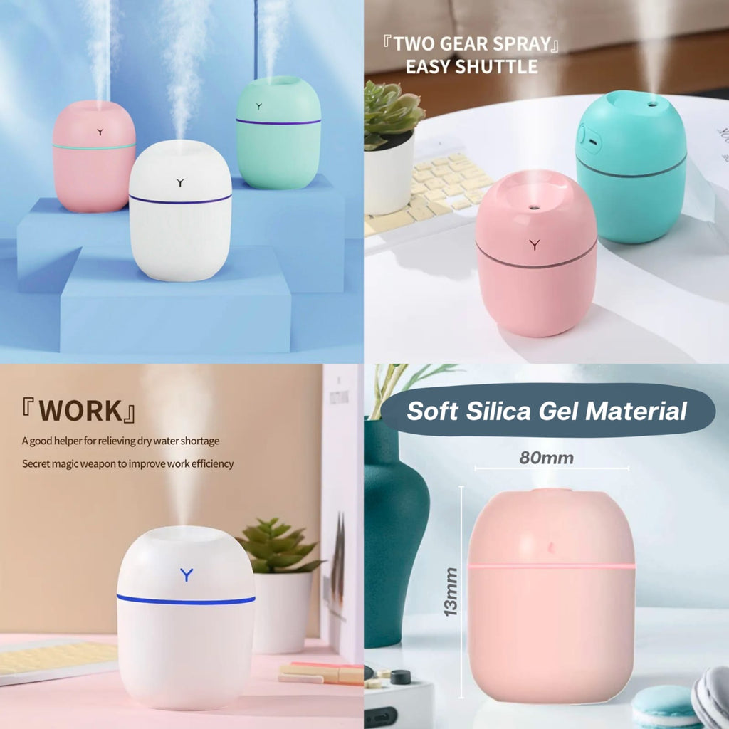 Kivaro CloudMist Portable Air Humidifier – Compact Mini Cool Mist Maker for Bedroom, Office & Desk
