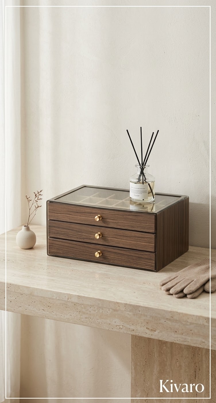 Kivaro Wooden Jewellery Box – Elegant Jewellery Storage Organizer