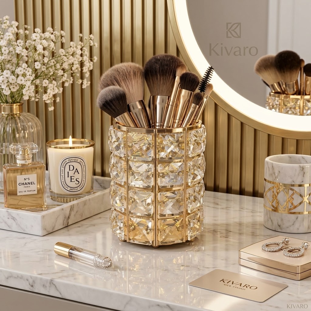 Kivaro Metal Brush Holder