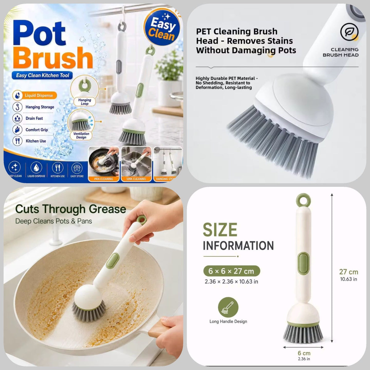 Soap Dispensing Cleaning Brush