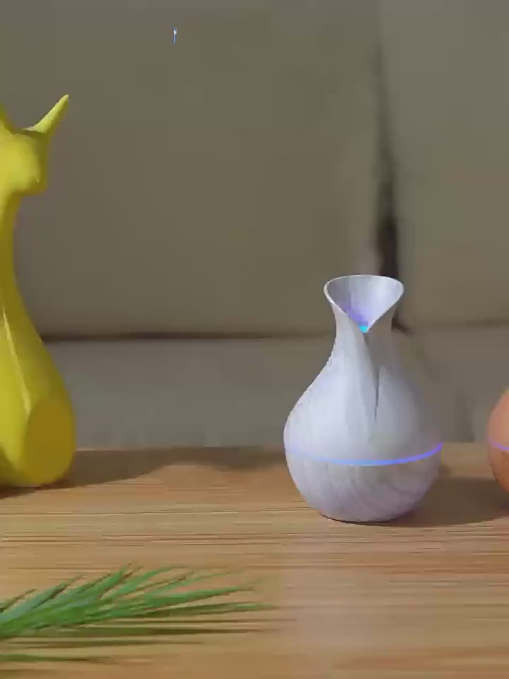 Kivaro Serenity Mist – Wooden-Style Vintage Vase Humidifier